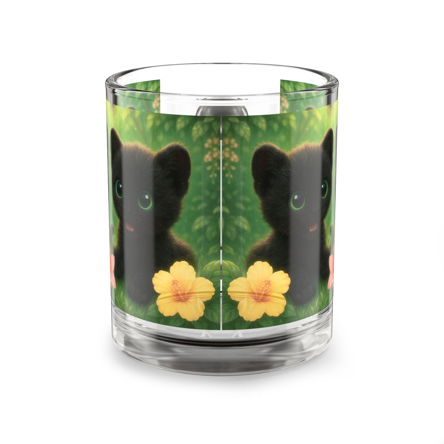 Baby Black Panthers Glass Mug - 10oz, Perfect for Rainforest Lovers