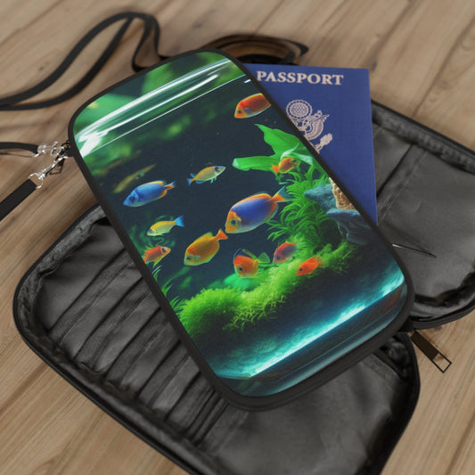 Passport Wallet – Perfect for Travelers & Adventurers / Tropical Fish Bowl