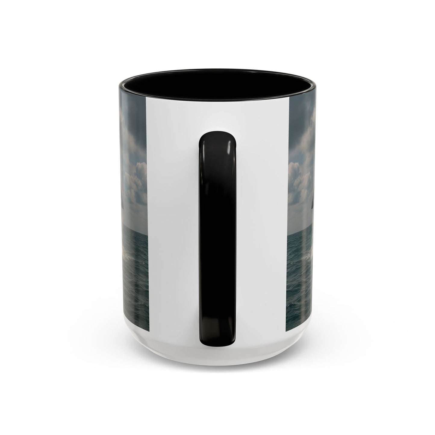 Accent Coffee Mug (11, 15oz), 8 Colors - UFO and Dolphin