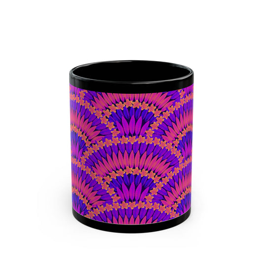 Heatwave Plumeria and Palms Black Coffee Mug