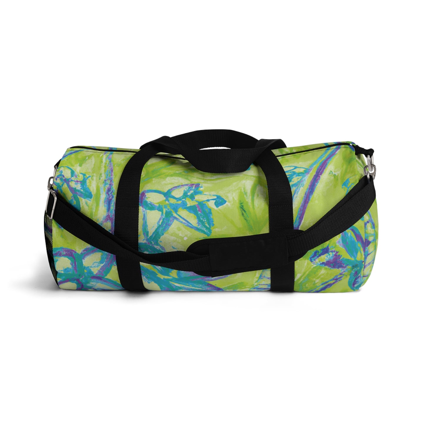 Tropical Rainforest Duffel Bag - Perfect for Travel and Gym / Tropical Doodles, Lime