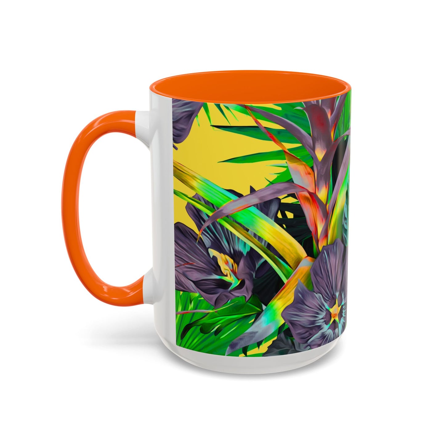 Accent Coffee Mug (11, 15oz), Plant Palooza, yellow / Various Colors