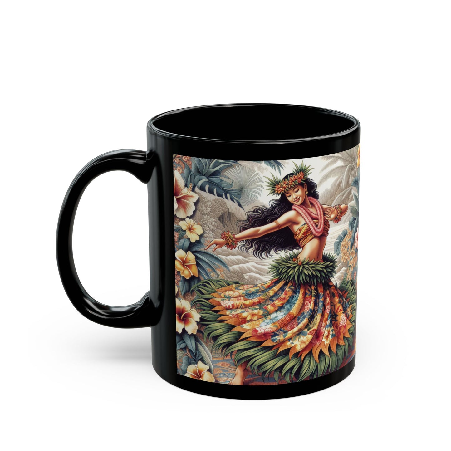 Black Coffee Mug - Hawaiian Dancer