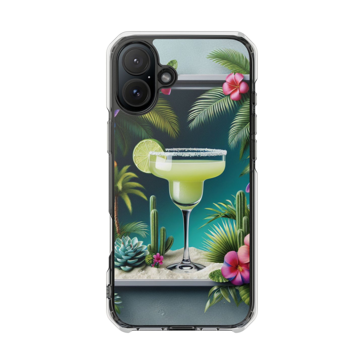 Tropical Margarita Magnetic Clear Phone Case, Many Models