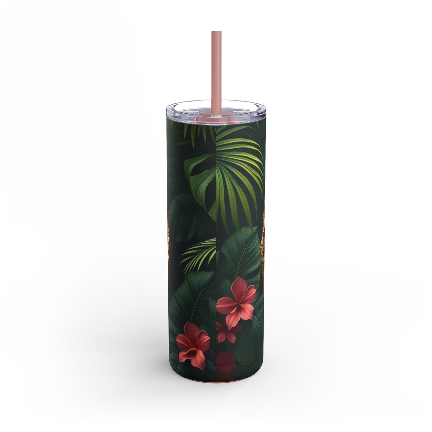 20oz Matte Tumbler, 7 Colors - Stylish Travel Cup - Framed Two Peacocks