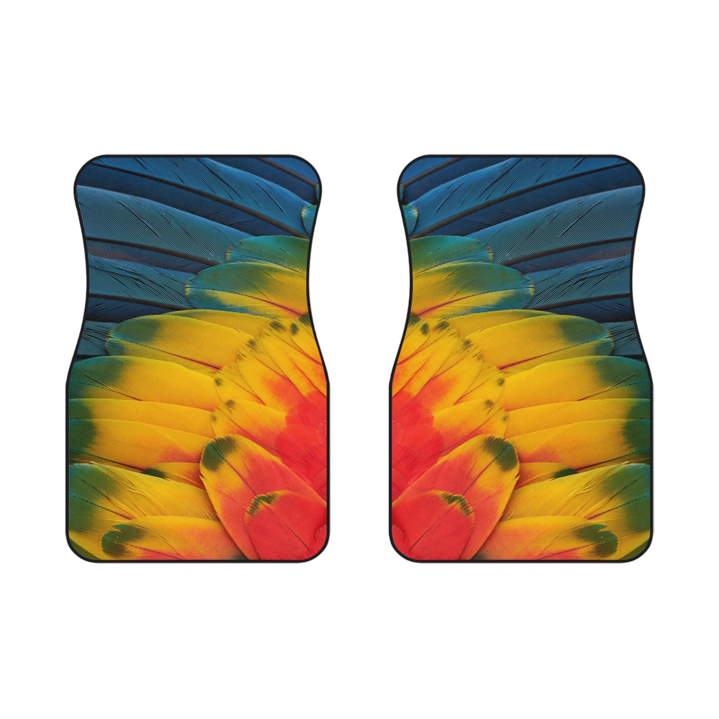 Tropical Macaw Feathers Front Car Mats - SET of 2