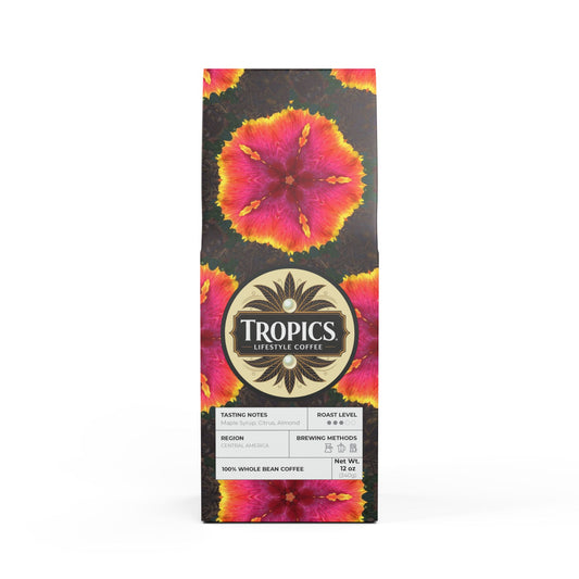 Palm Harvest Blend™ (Medium Roast) Specialty Grade Craft Coffee / Hibiscus Kaleido