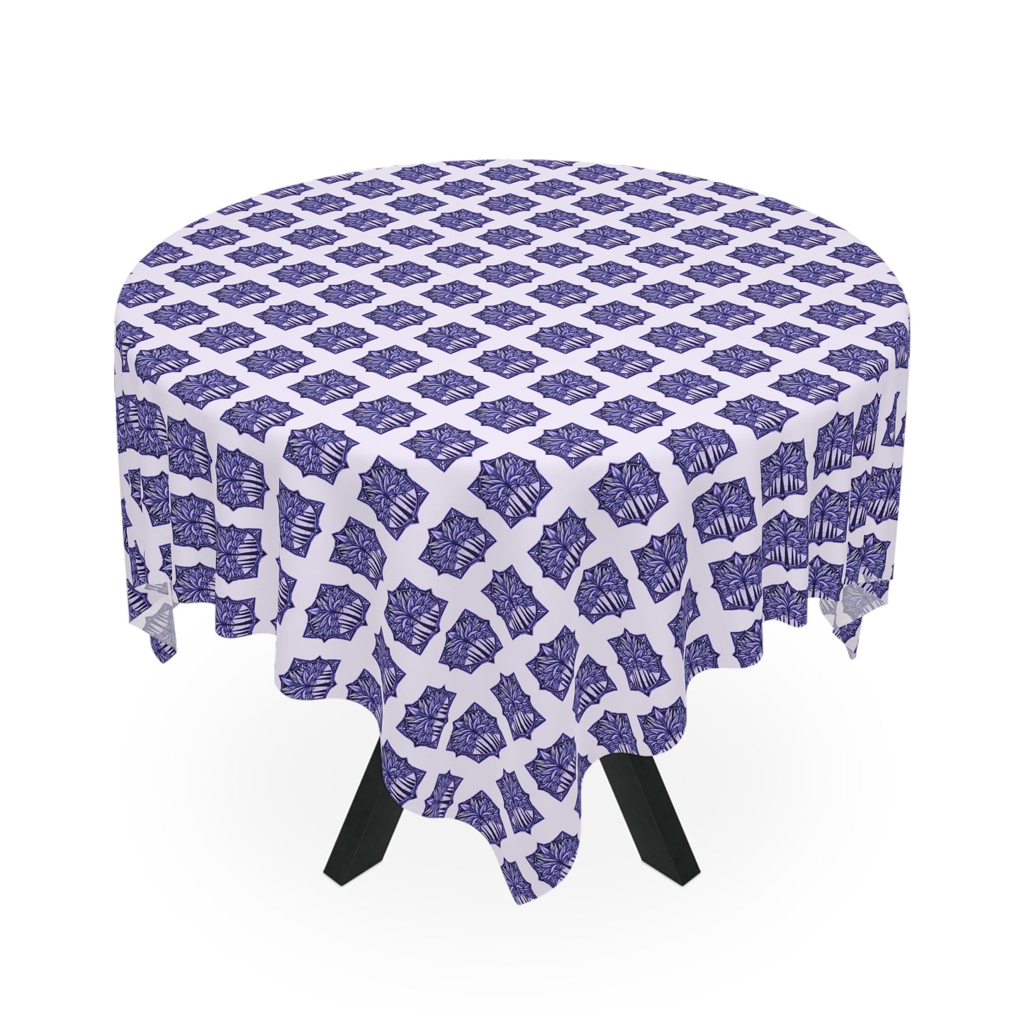 Art Deco Palm/Lilac ~ Square Tablecloth, 55" x 55"