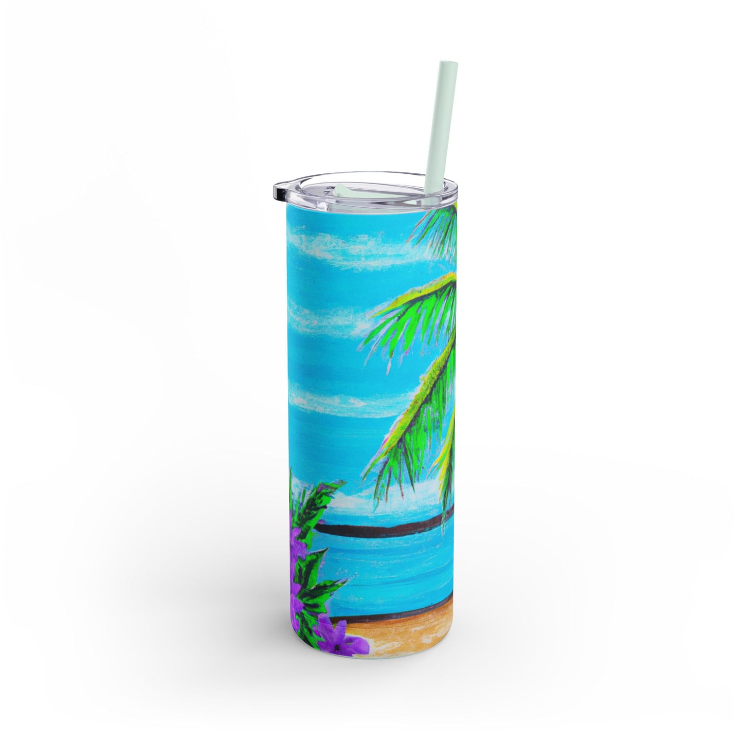 20oz Matte Tumbler, 7 Colors - Stylish Travel Cup - Calm Beach