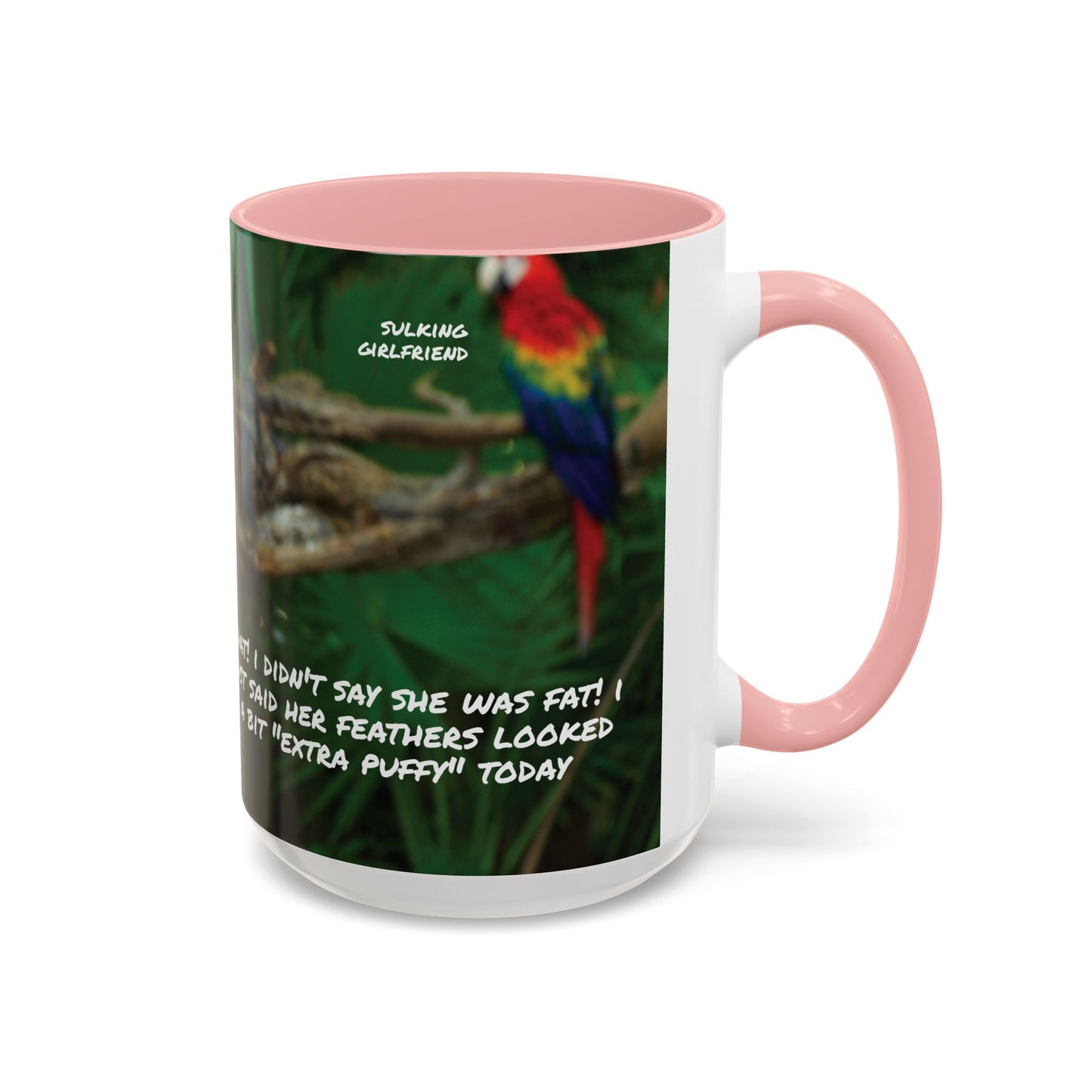 Parrot Accent Coffee Mug (11, 15oz), 8 Colors - Extra Puffy