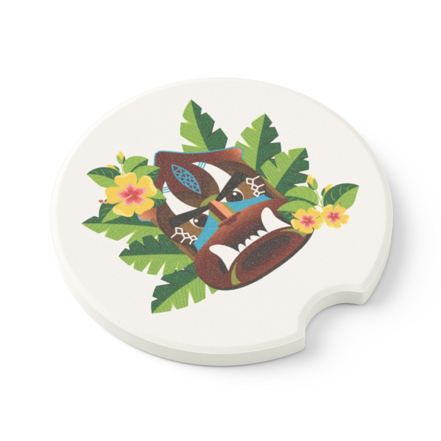 Soapstone Car Coaster - Tiki Boss Kimo