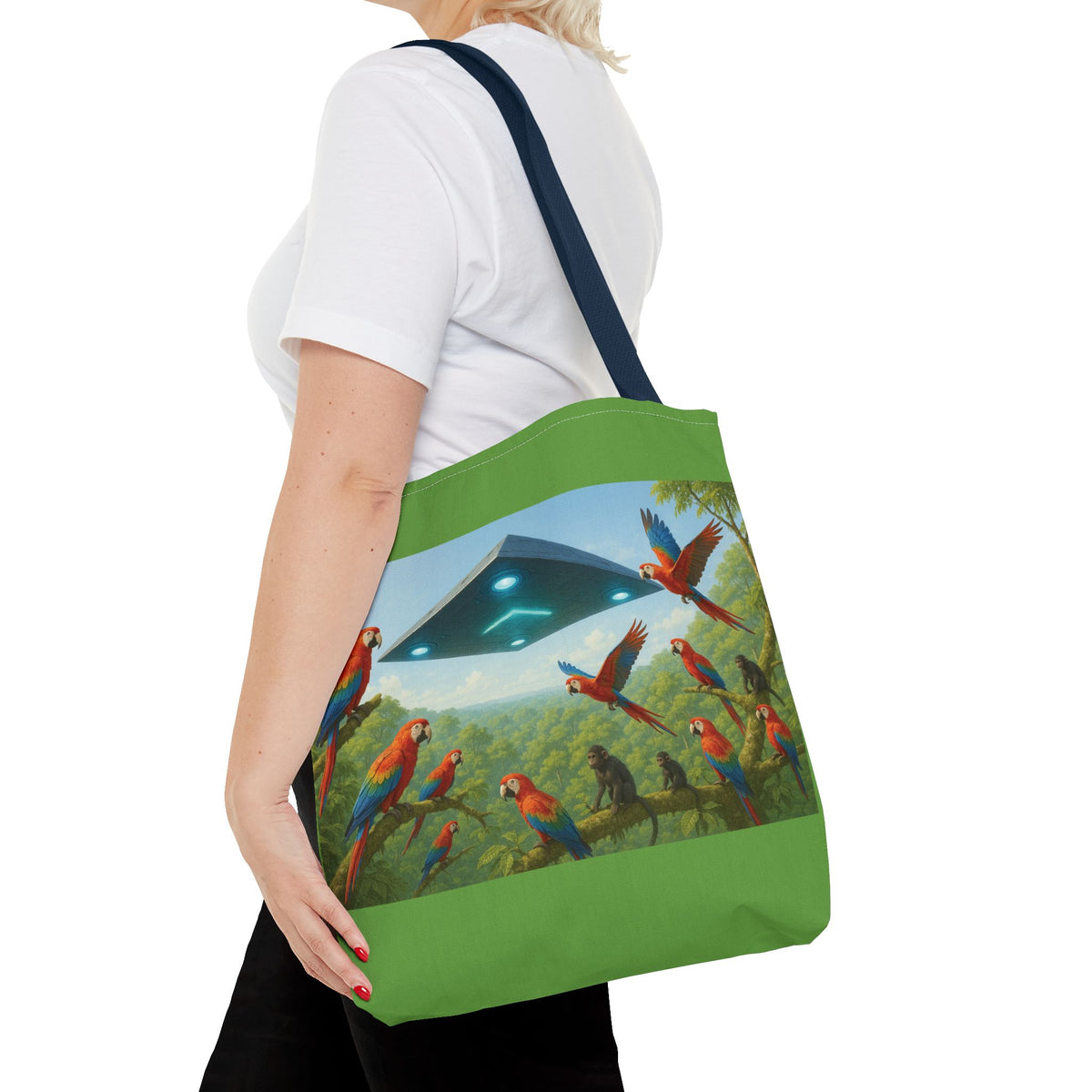 UFO and Macaws Tote Bag - 3 Sizes