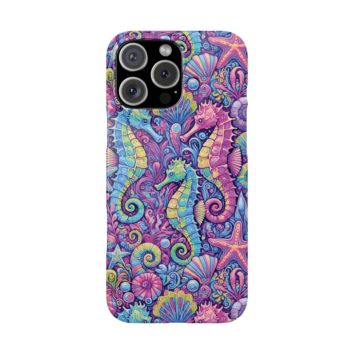 Slim Phone Cases - Seahorses, Fantasy POP