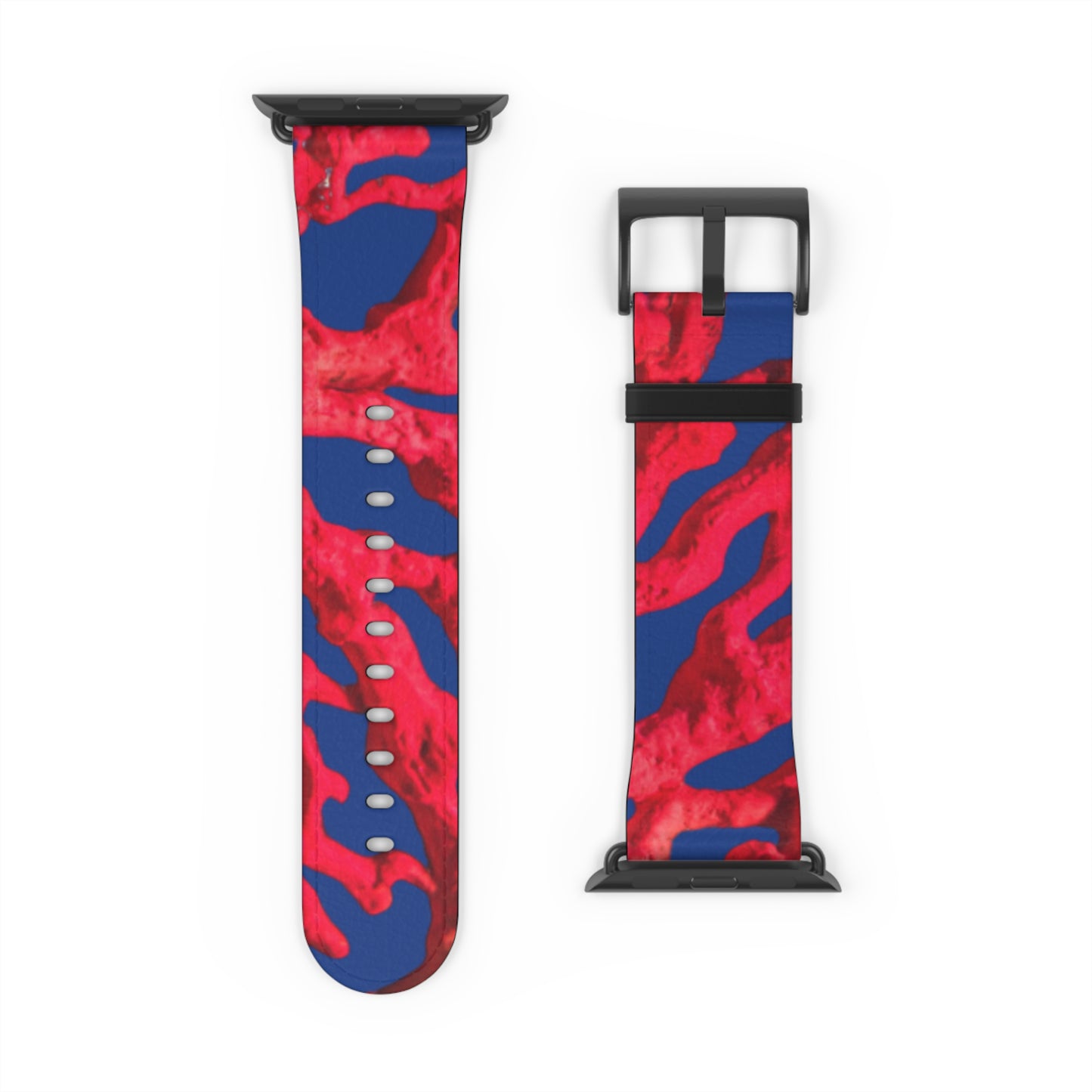 Apple Watch Band - Red Coral, dark blue background