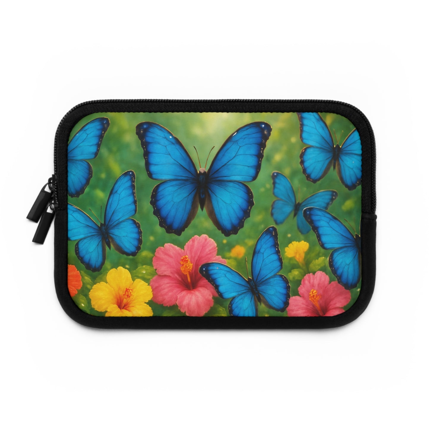 Tropical Laptop Sleeve, 5 Sizes - Perfect for Rainforest Lovers & Students / Morpho Butterfly Flight
