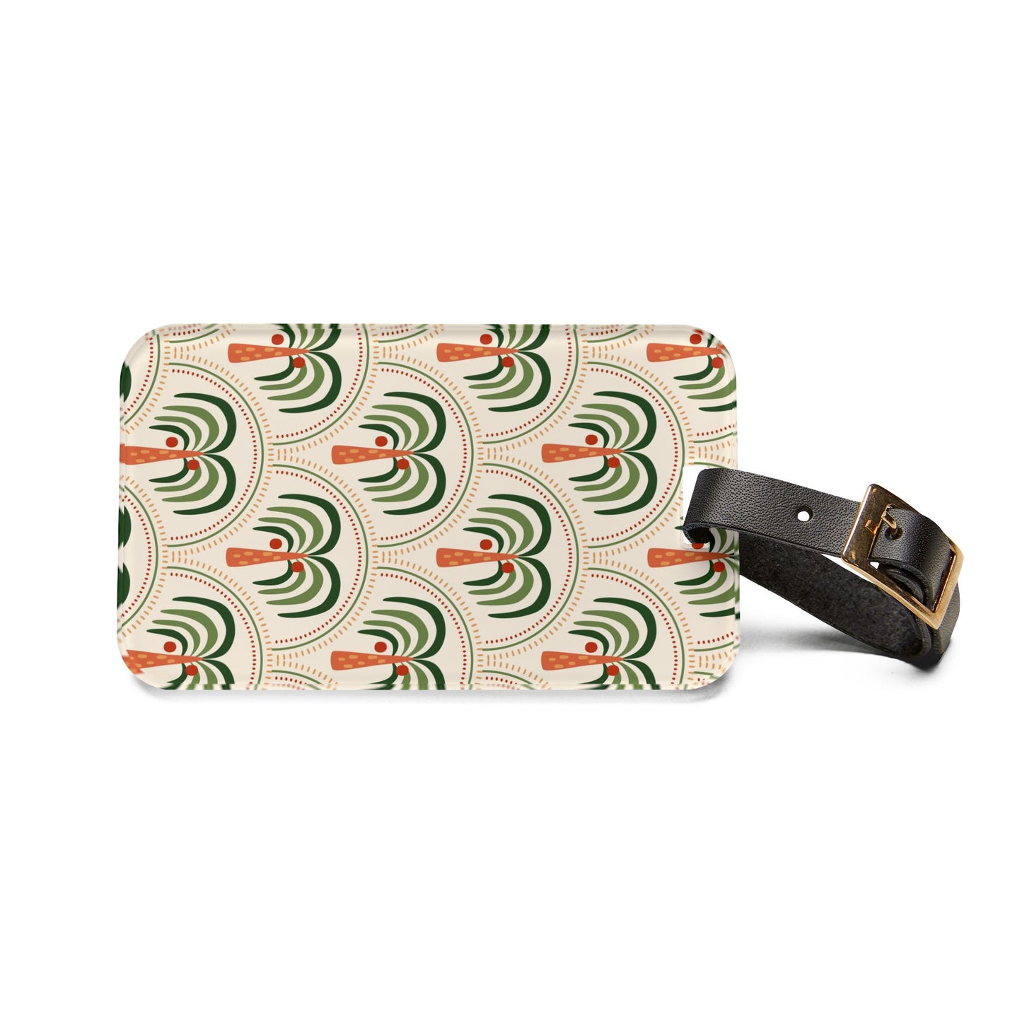 Luggage Tag - Stylized Mosaic Palms