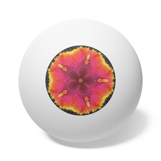 Tropical Paradise Ping Pong Balls - 6 Pack with Kaleido Hibiscus