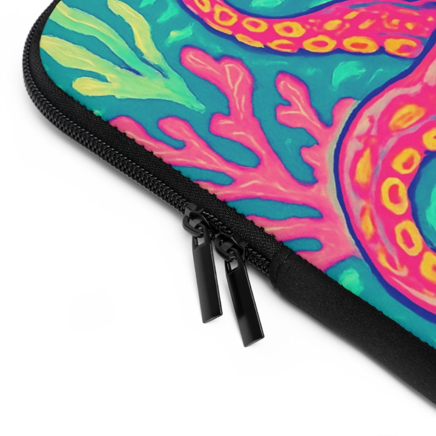 Tropical Laptop Sleeve, 5 Sizes - Perfect for Beach Lovers & Students / Octopus Kraken Joe, Red