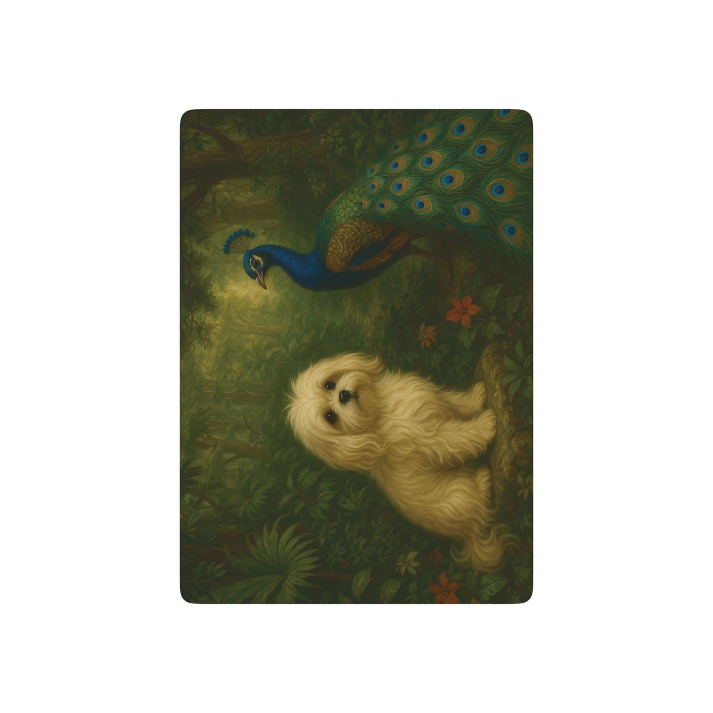 Poker Playing Cards - Puppy Ariel and Peacock