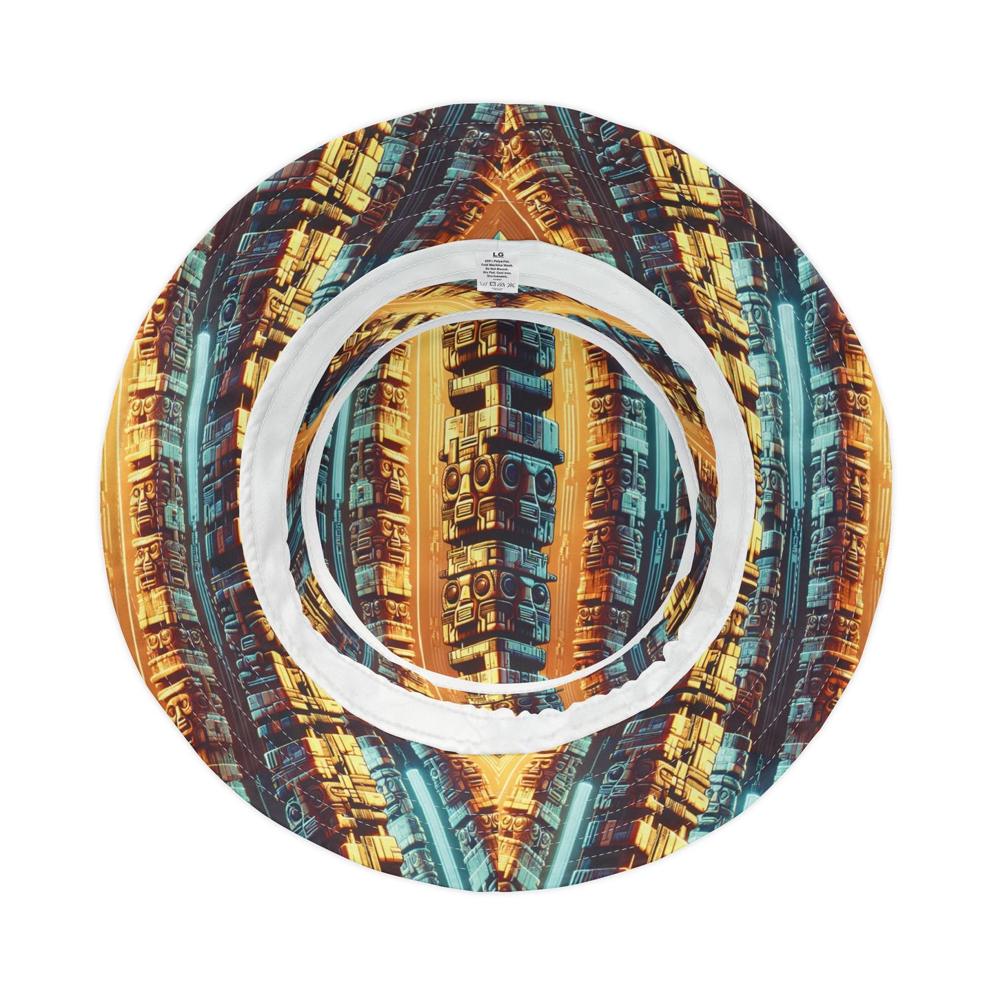 Tropical Polyester Bucket Hat, 2 Sizes - Techno Tiki Totems