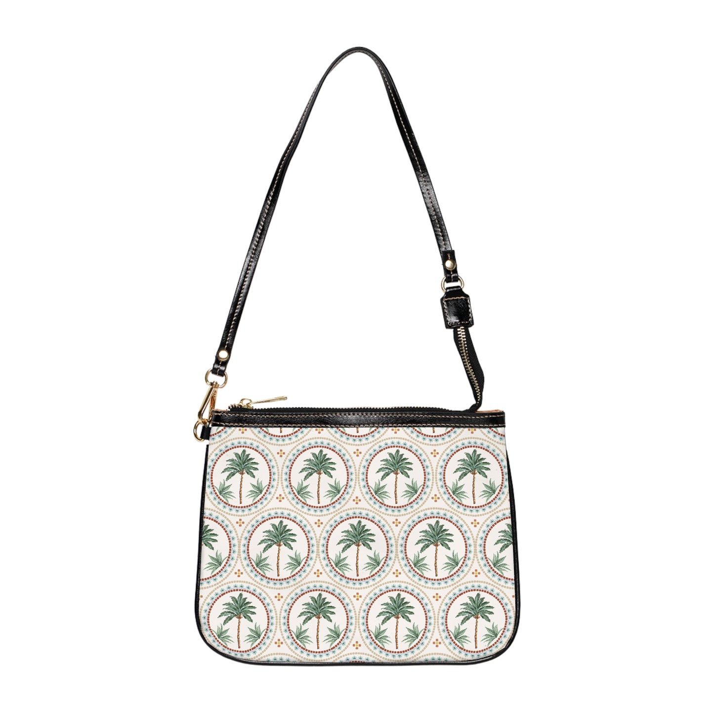 Tropical Small Shoulder Bag | Stylish Crossbody Purse / Mosaic Palm Tree