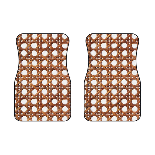 Beach Chair Wicker/Brown Car Floor Mats - SET of 2