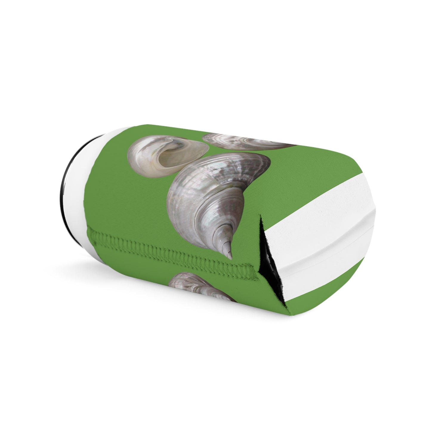 Three Nautilus Shells/Green Cooler Sleeve - Perfect for Outdoor Picnics