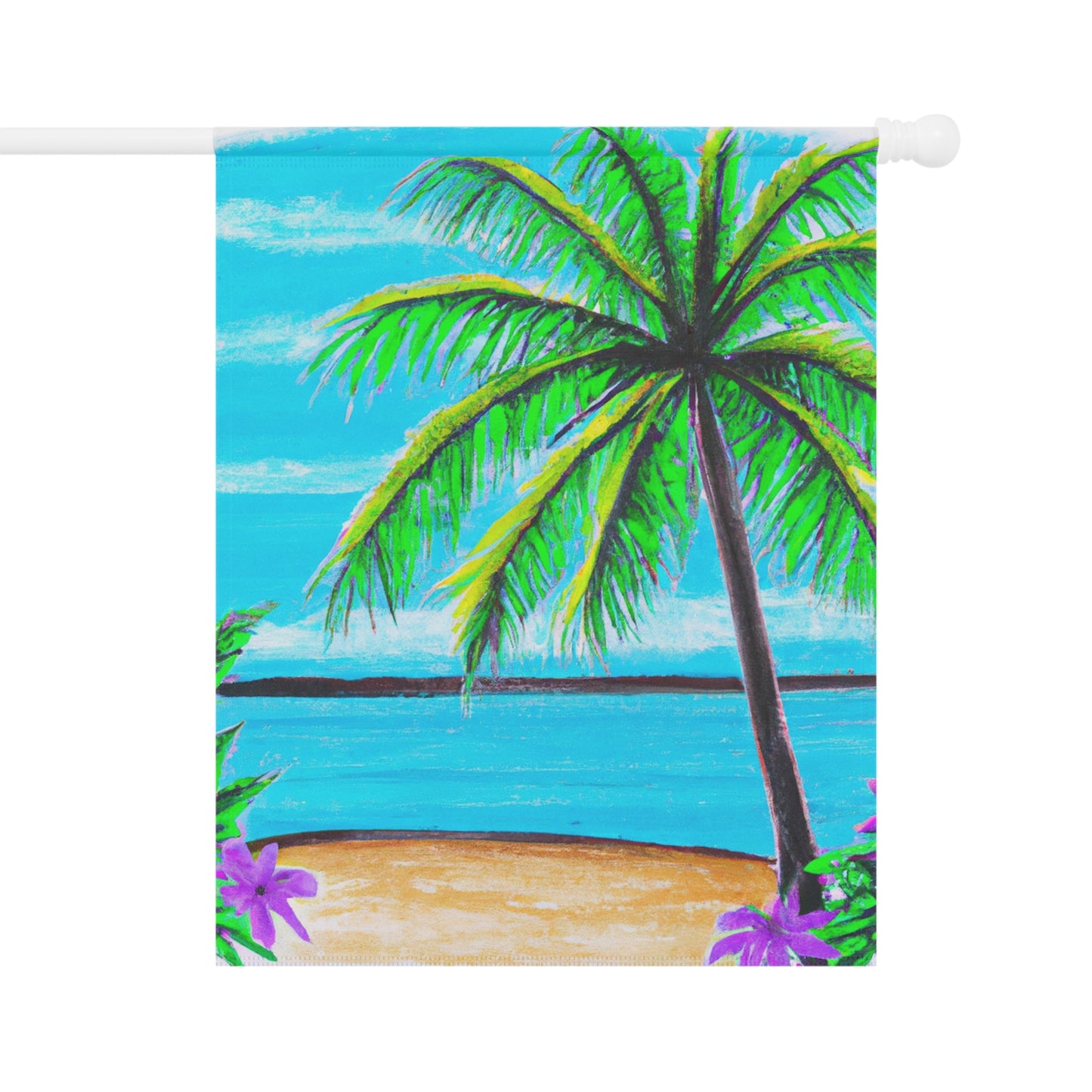 Tropical Garden Flag - Perfect for Outdoor Decor / Midnight Flowers, Navy