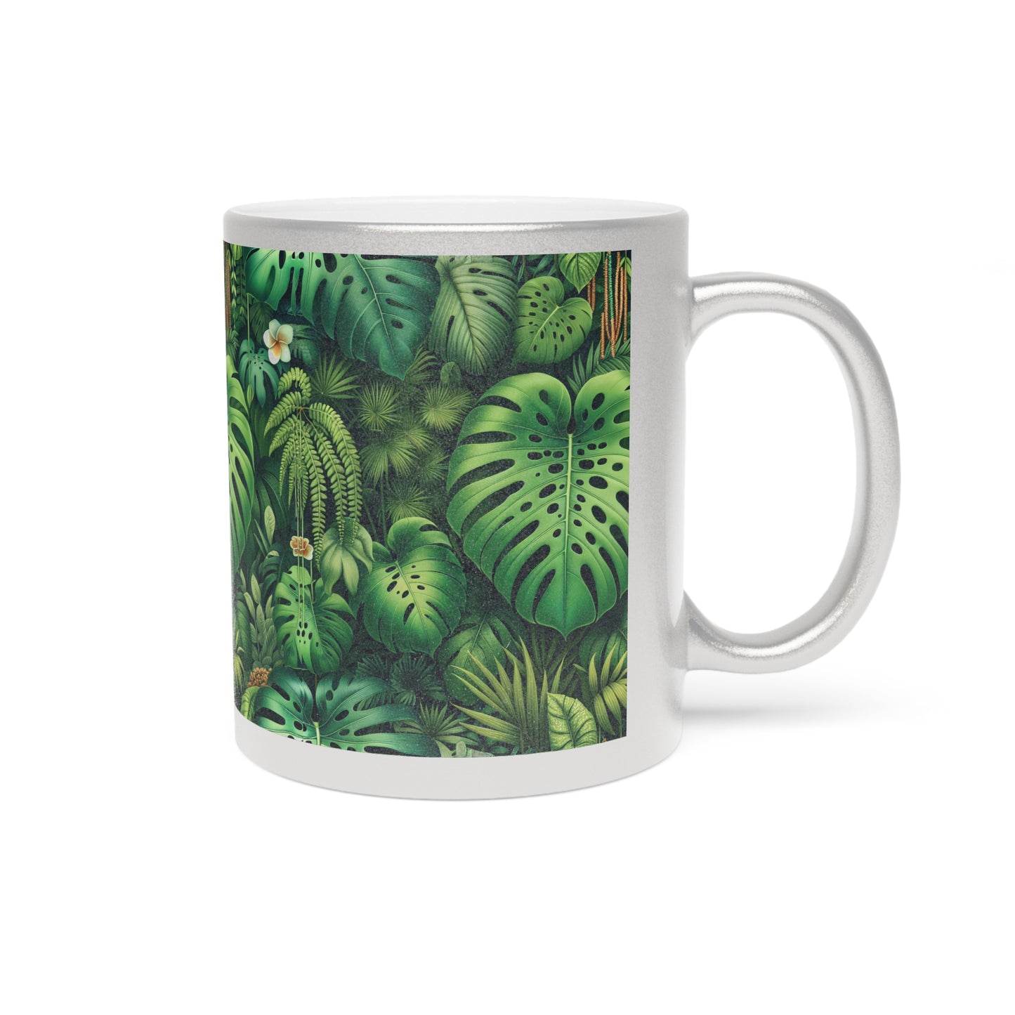 Tropical Metallic Mug, Gold or Silver - Rainforest Greenery