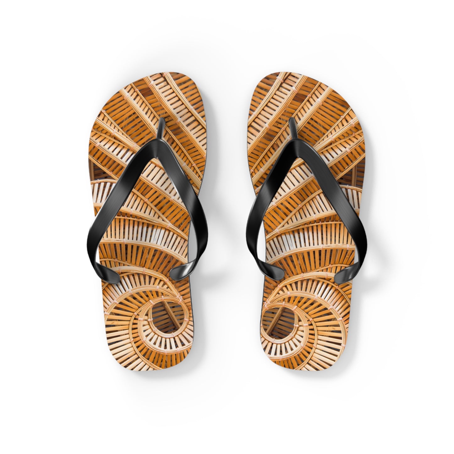 Flip Flops - Natural Bamboo Spiral