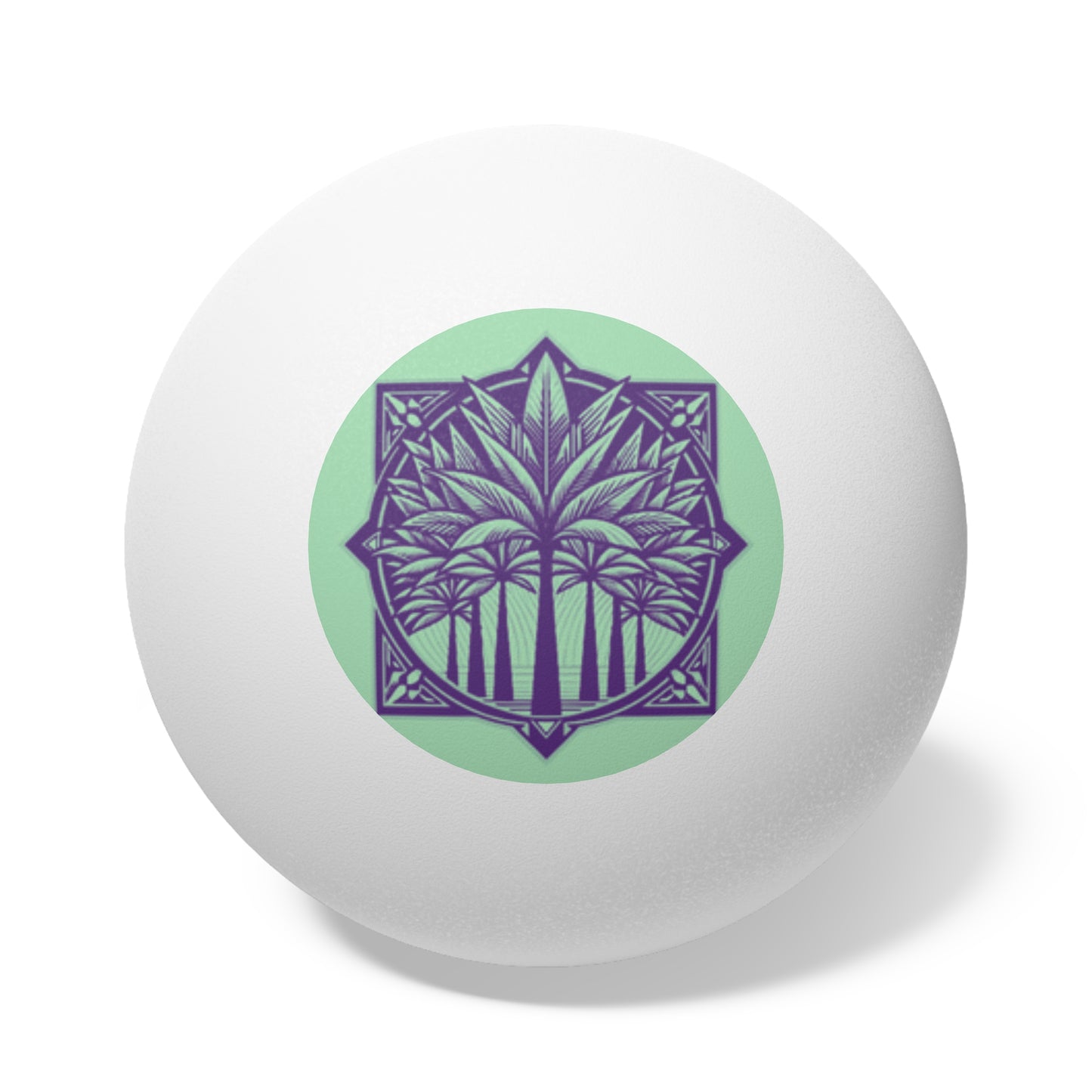 Tropical Paradise Ping Pong Balls - 6 Pack with Deco Palm Mint