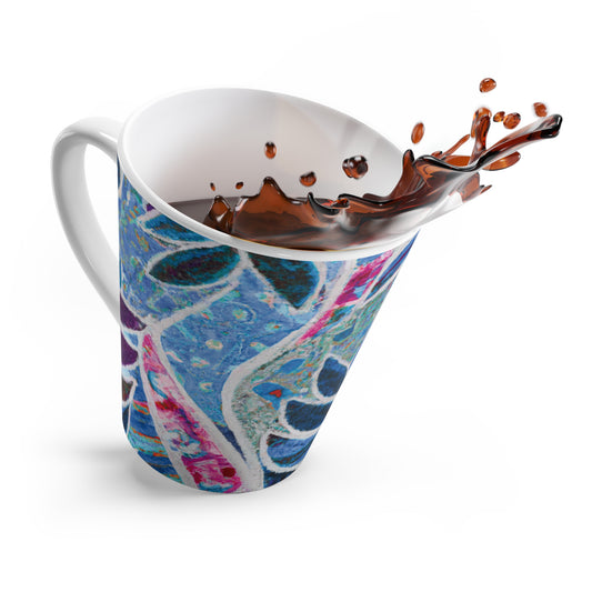 Latte White Mug - Perfect for Coffee Enthusiasts / Amazon Whimsy, Blue