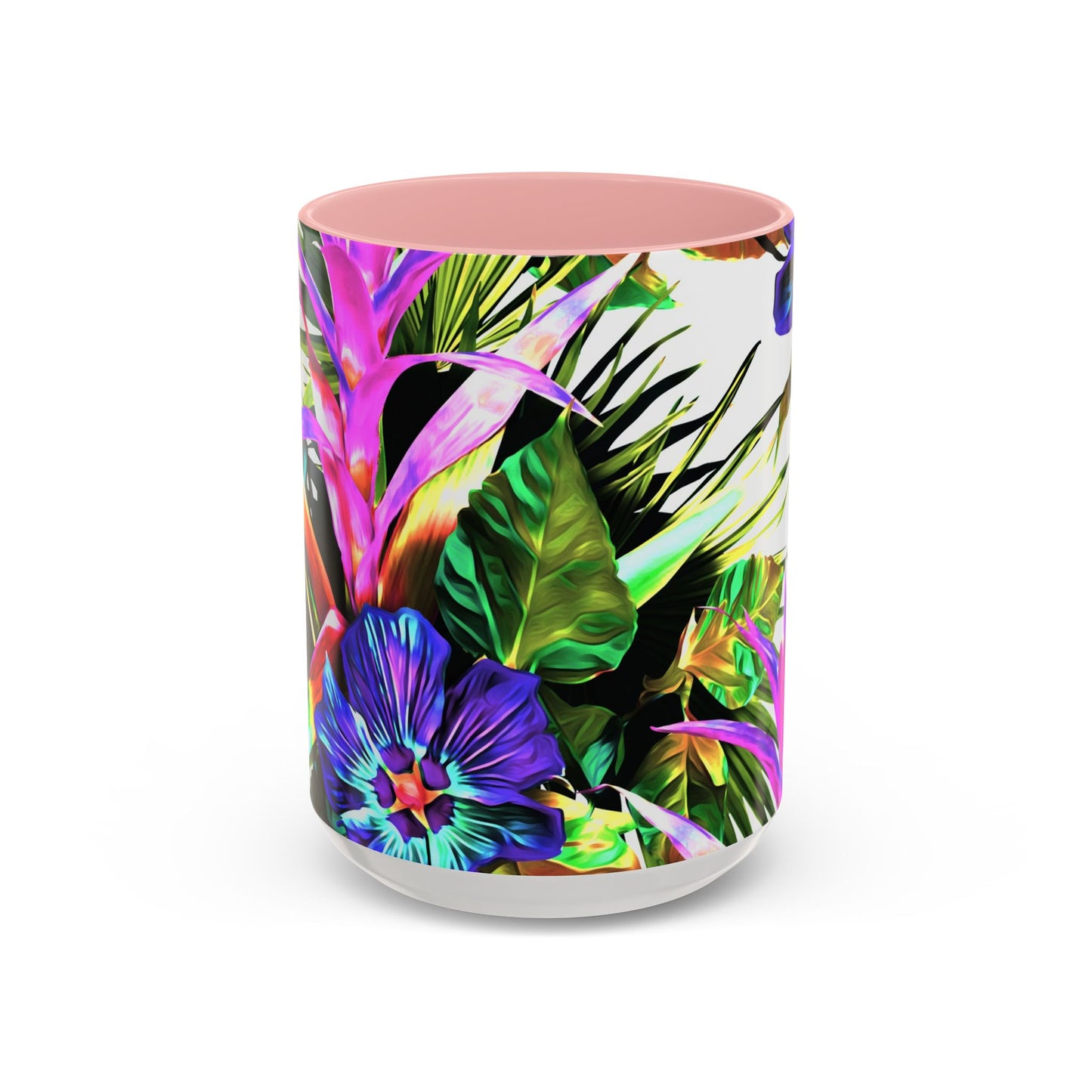 Accent Coffee Mug (11, 15oz), Plant Palooza, white / Various Colors