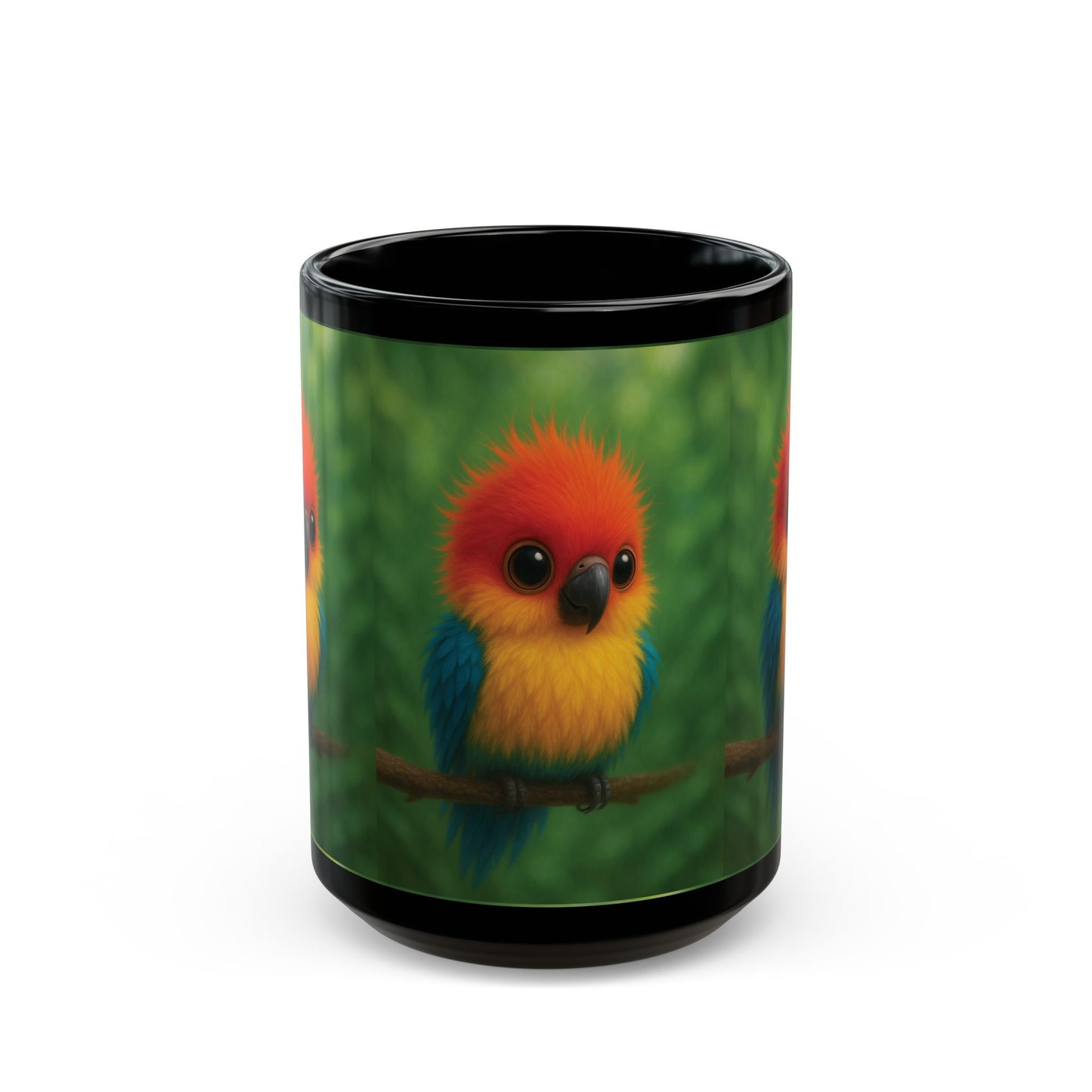 Black Coffee Mug - Baby Parrot