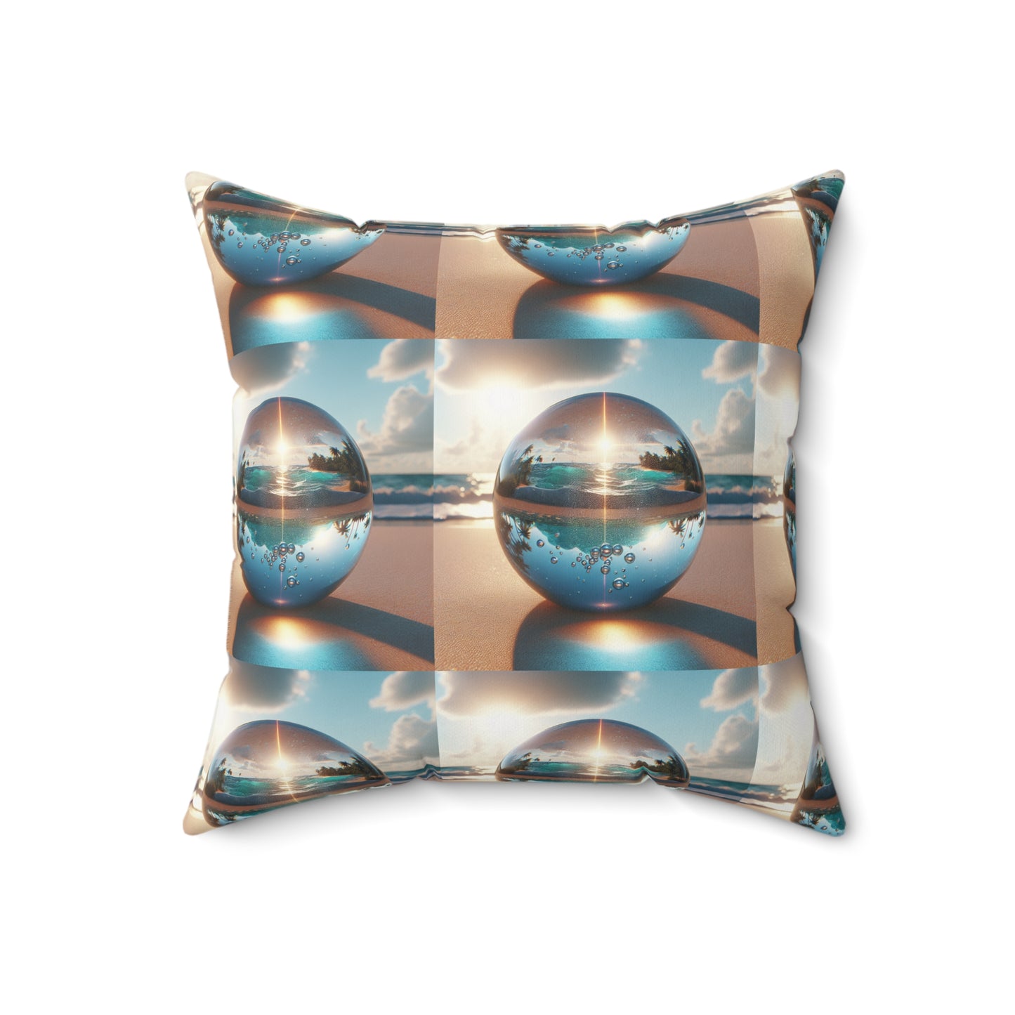 Decorative Pillow - Accent Cushion, 4 Sizes / Beach Illusion Ball