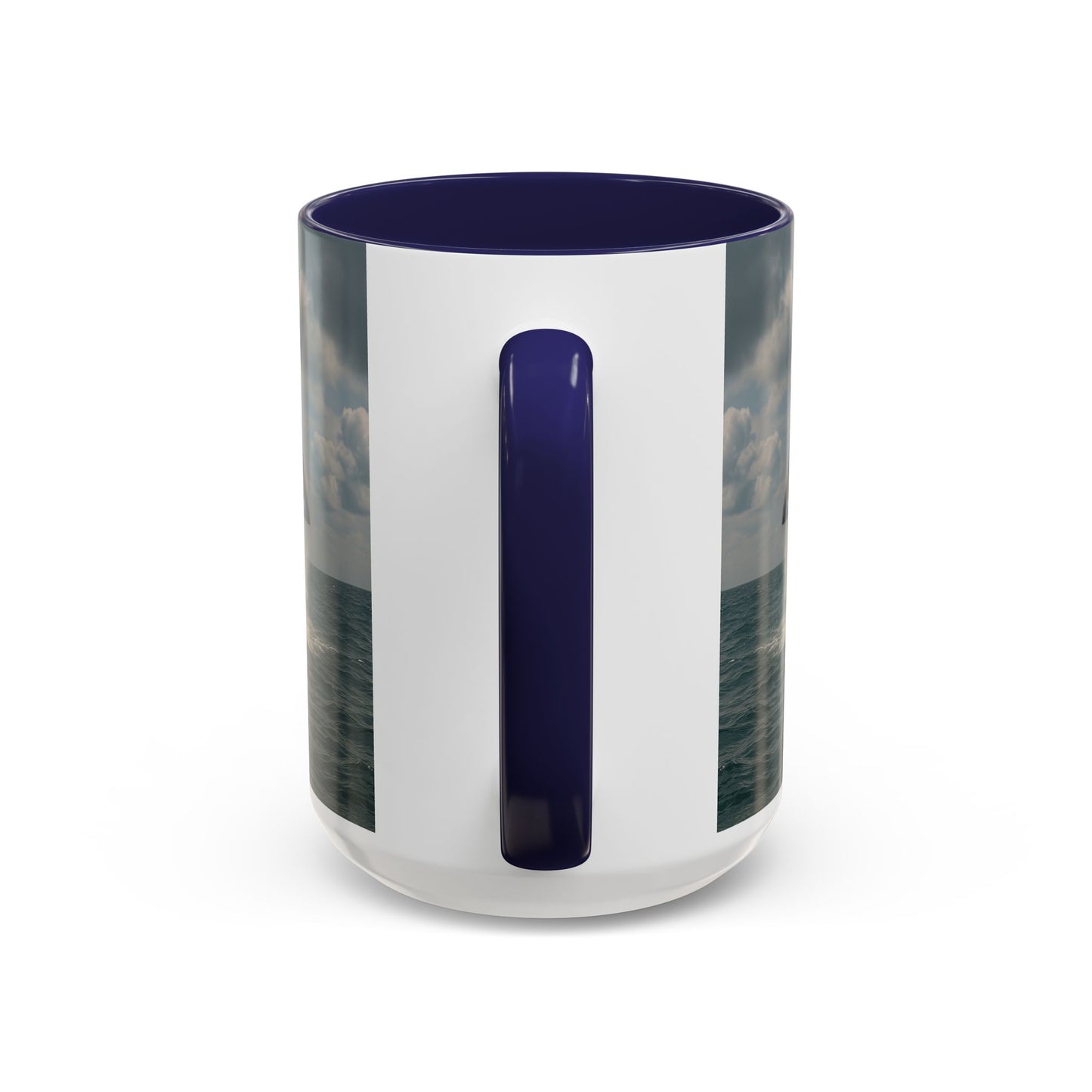 Accent Coffee Mug (11, 15oz), 8 Colors - UFO and Dolphin