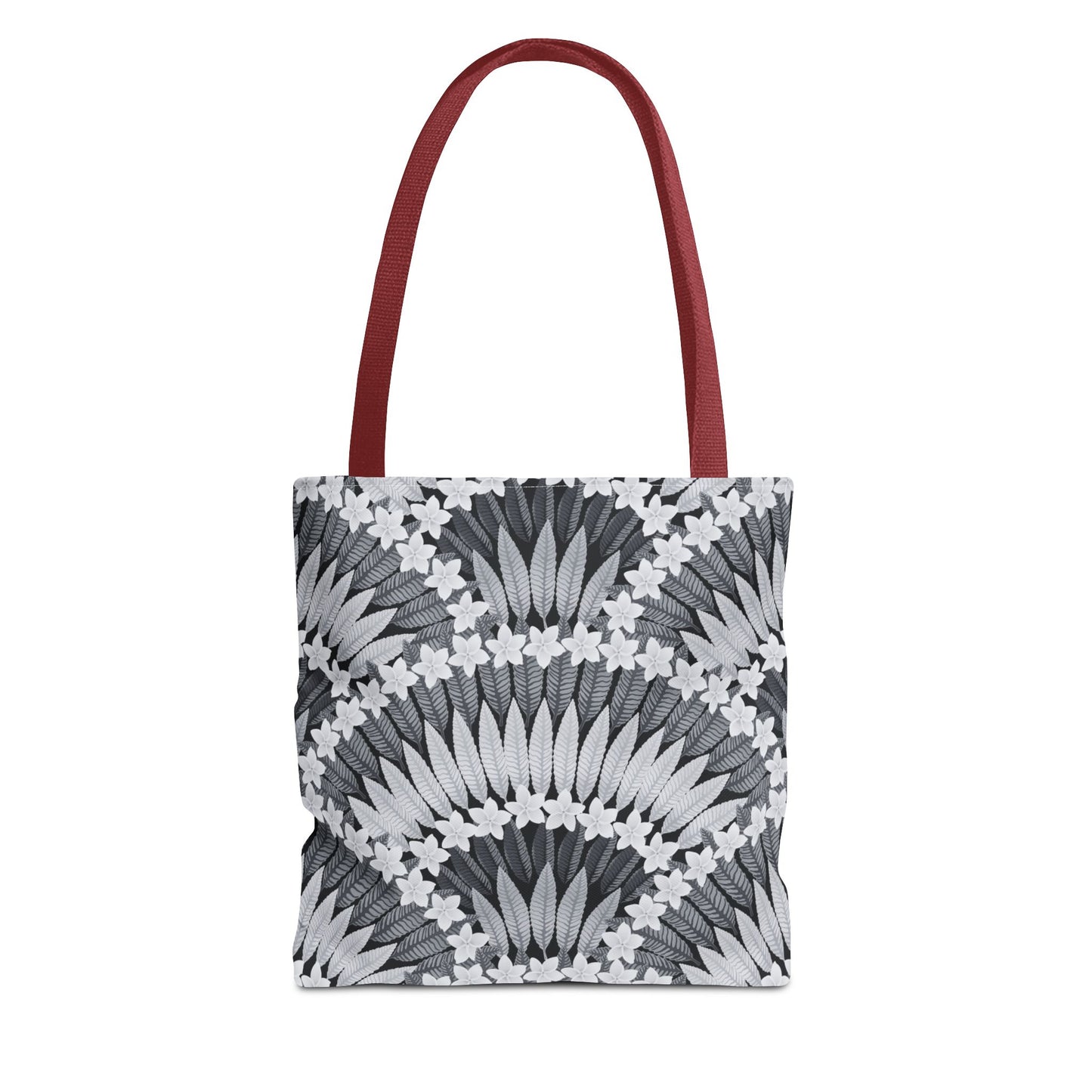 Plumeria and Palms BlackTote Bag - 3 Sizes