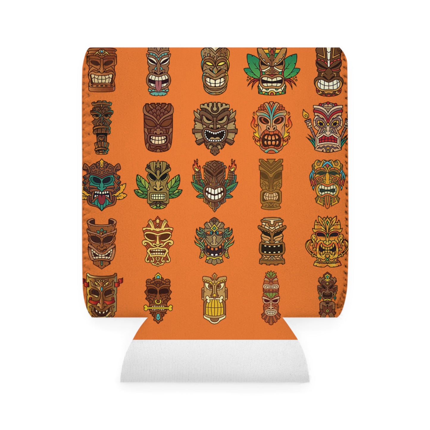 Tiny Tiki Dudes/Lt. Crusta Orange Can Cooler Sleeve - Perfect for Outdoor Picnics