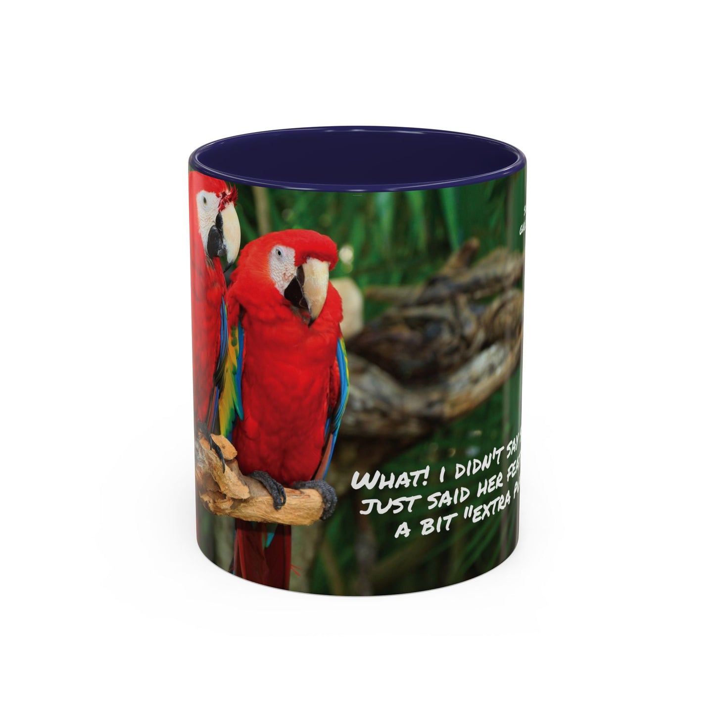 Parrot Accent Coffee Mug (11, 15oz), 8 Colors - Extra Puffy