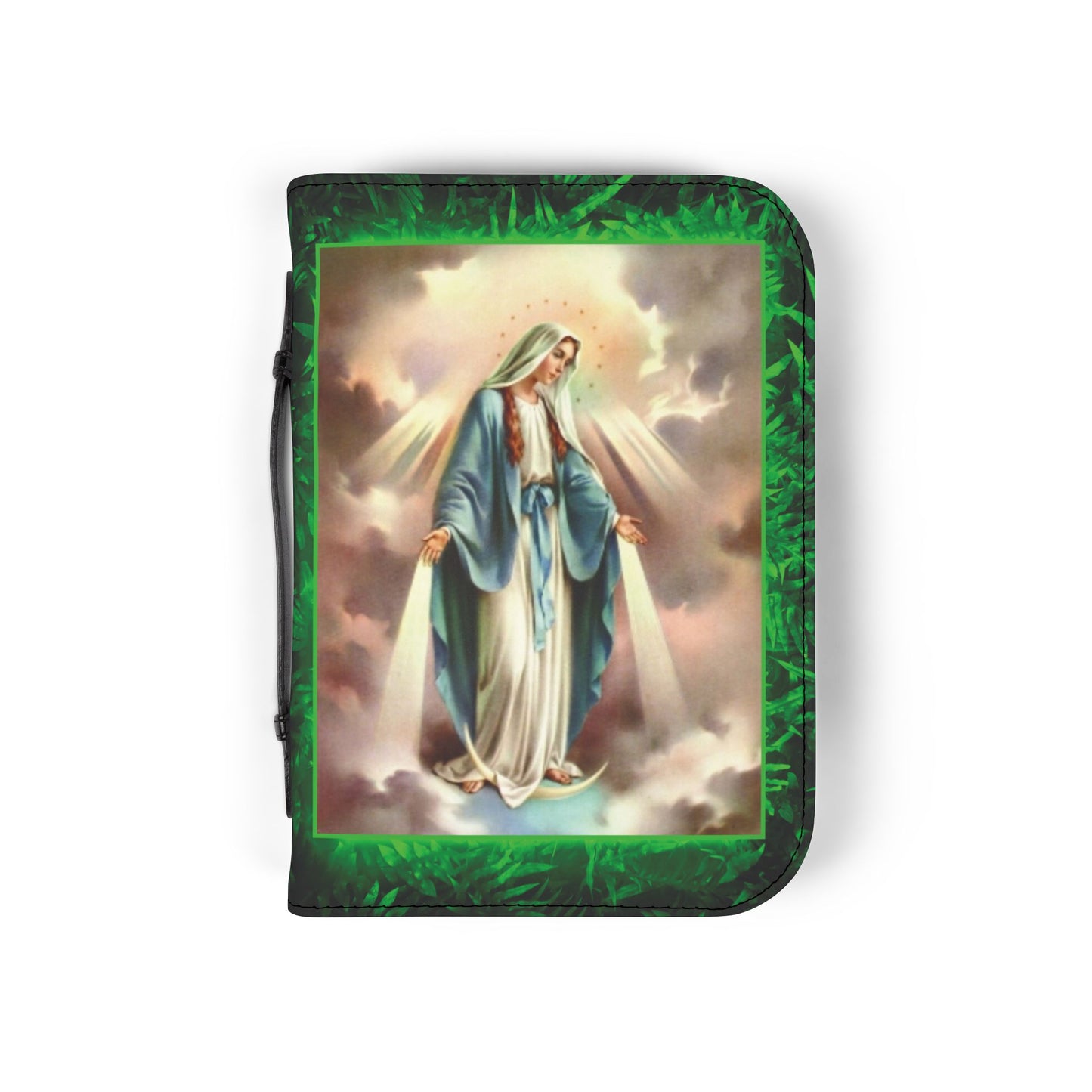 Tropical Glow Bible Cover, Our Lady of Grace / Floral Bible Protector, Christian Church Accessories
