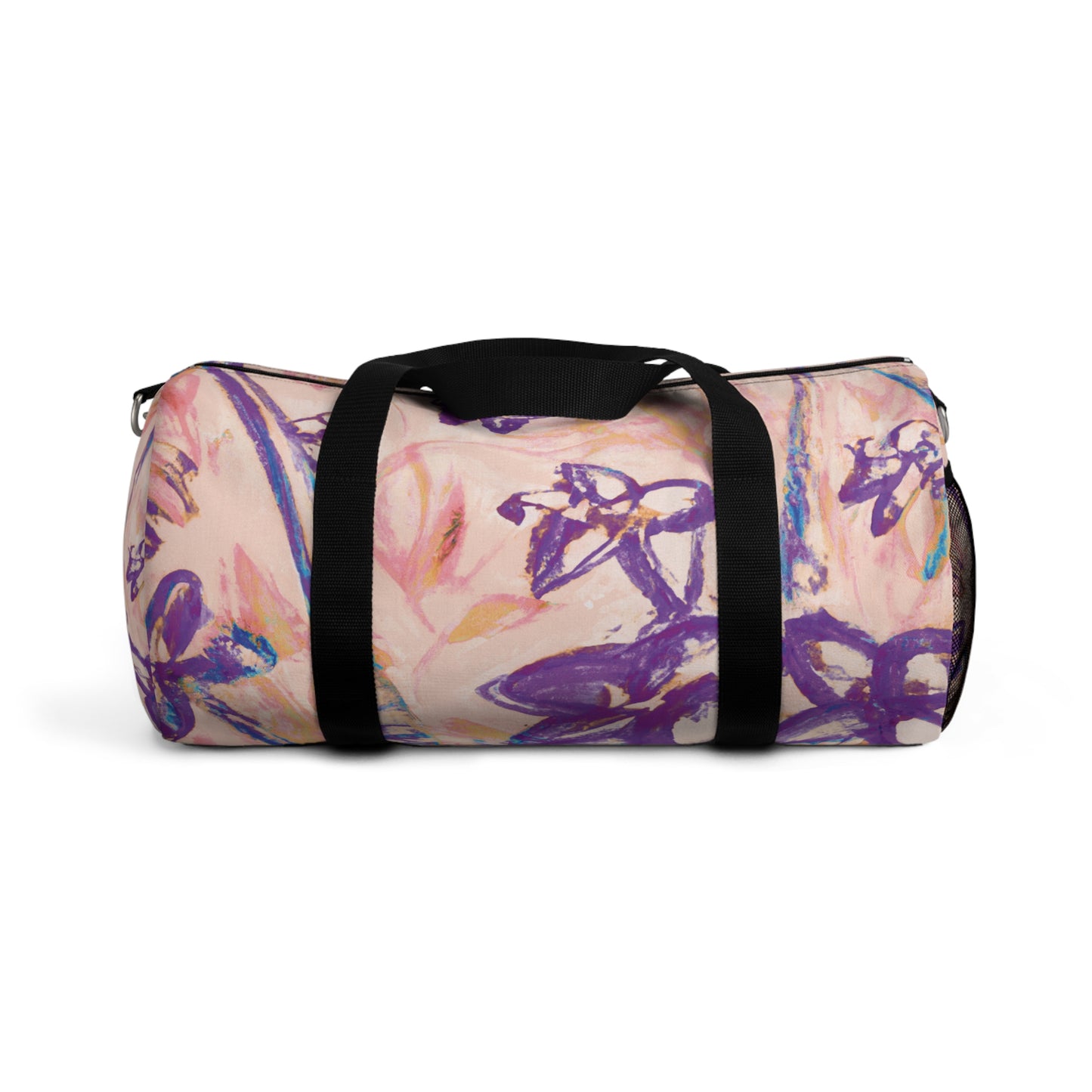Tropical Rainforest Duffel Bag - Perfect for Travel and Gym / Tropical Doodles, Peach