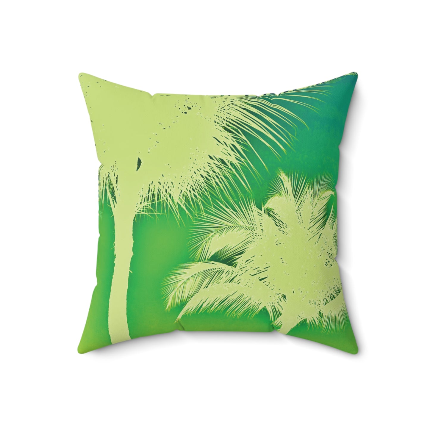 Decorative Pillow - Accent Cushion, 4 Sizes / Palm Glow Green