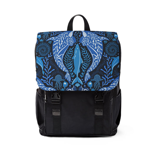 Tropical Ocean Casual Backpack - Perfect for Everyday Adventures / Mystic Ocean, Blue