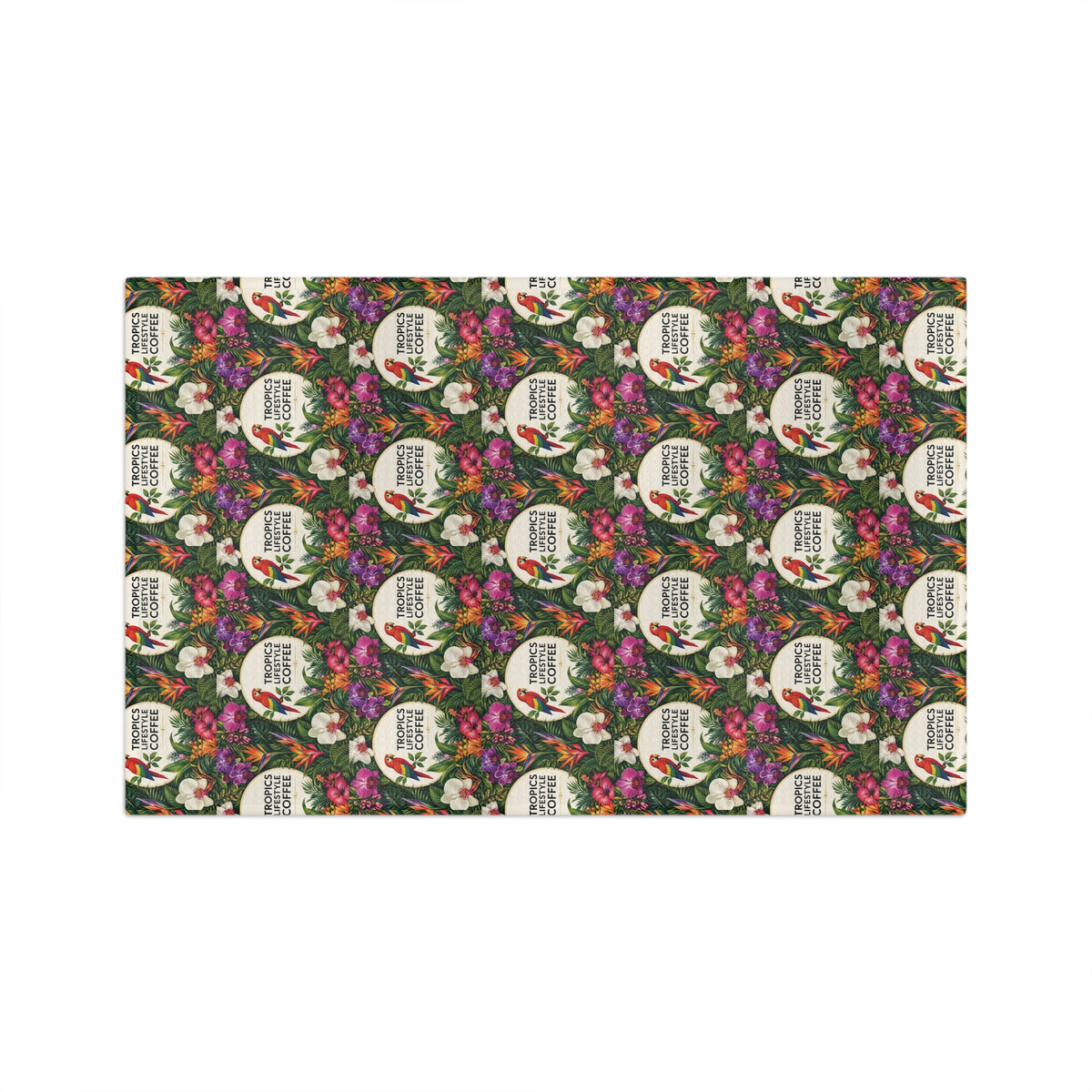 Microfiber Coffee/Tea Kitchen Towel - Tropics Lifestyle Coffee, Lush Pattern