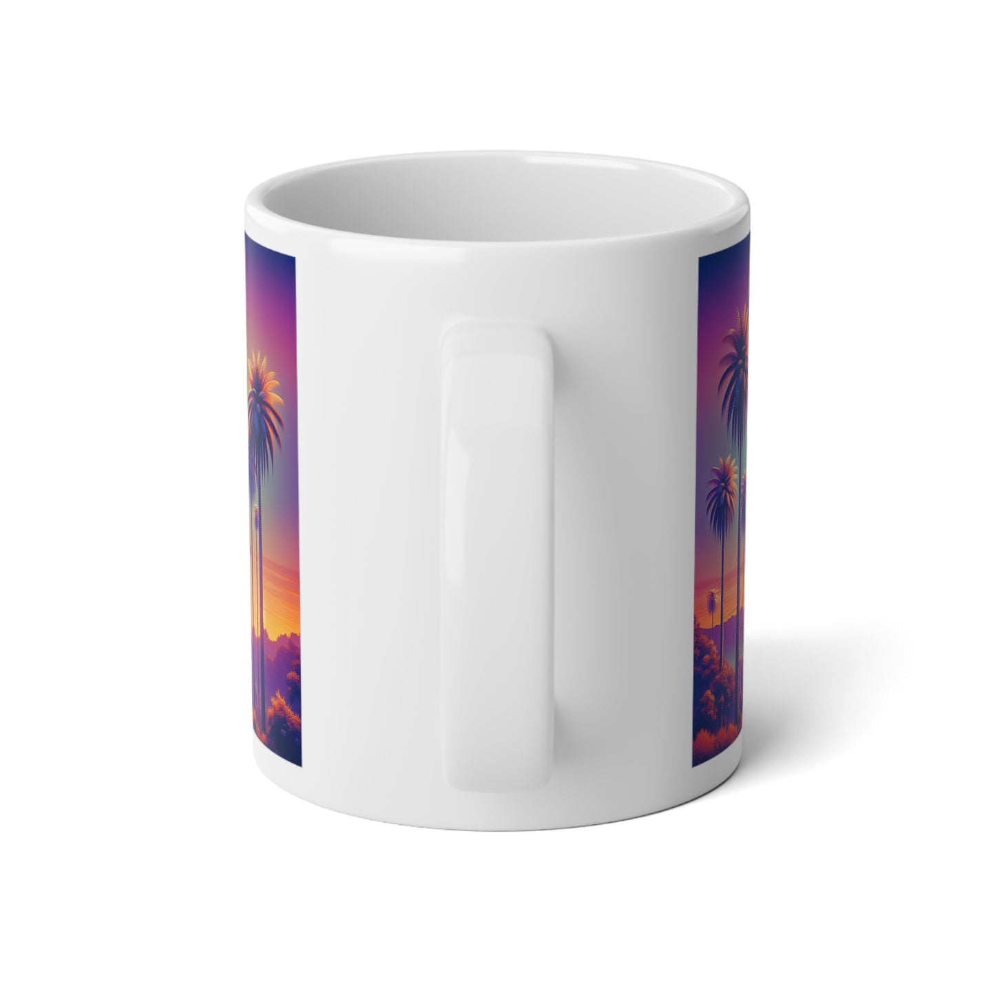 Jumbo Mug, 20oz, Sunset Palms | Tropical Coffee Cup