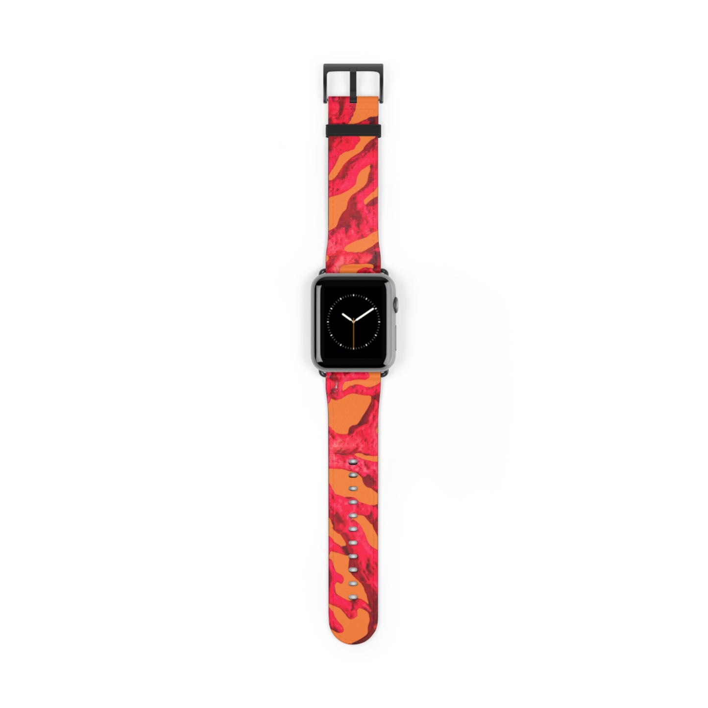 Apple Watch Band - Red Coral, crusta orange background