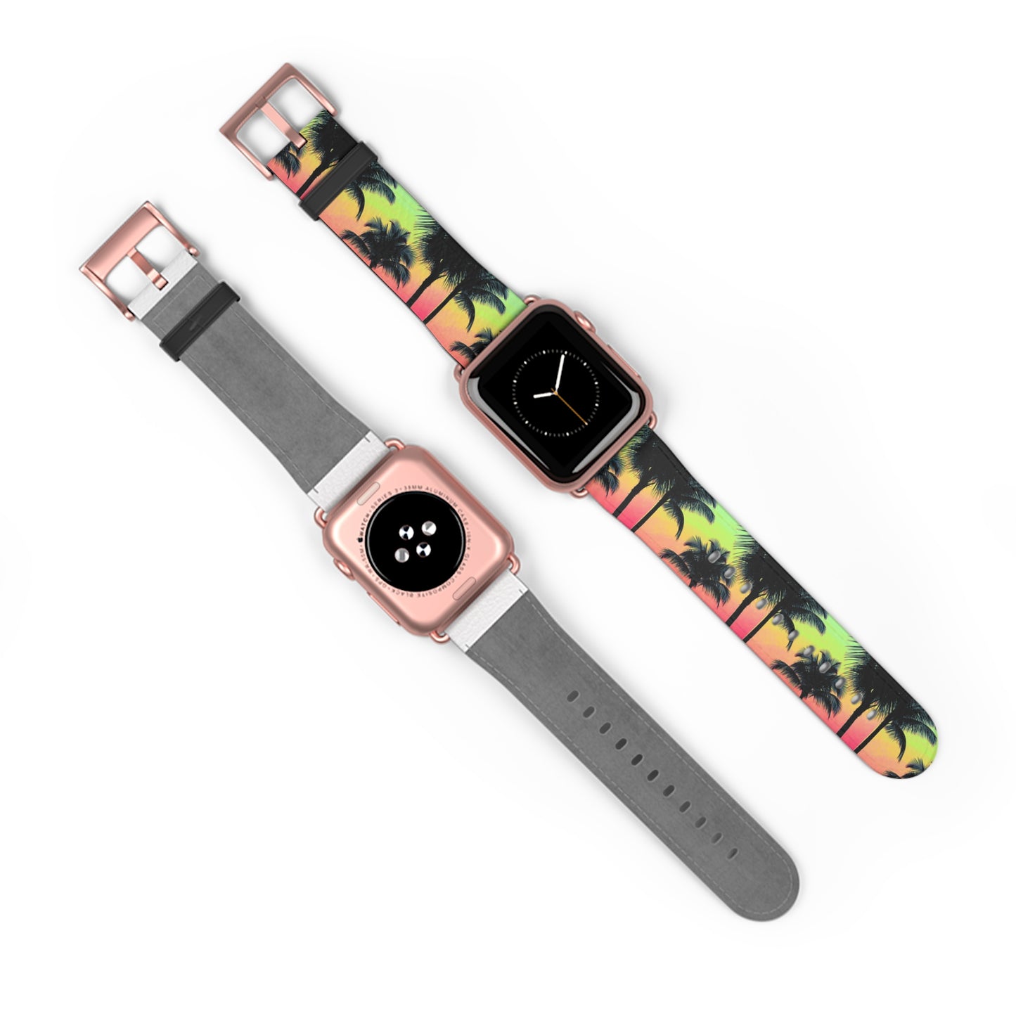 Apple Watch Band - Tropical Palm Glow Sangria