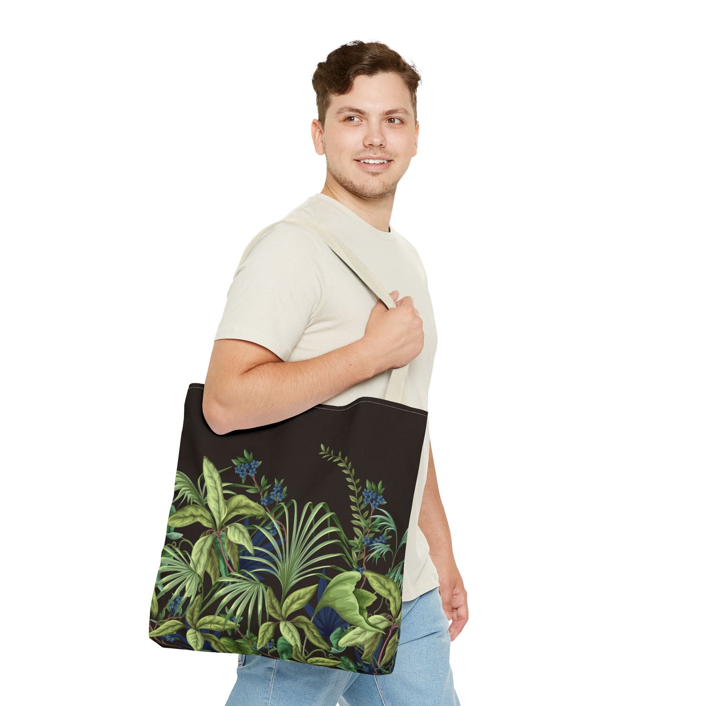 Tropical Midnight Jungle Tote Bag - 3 Sizes