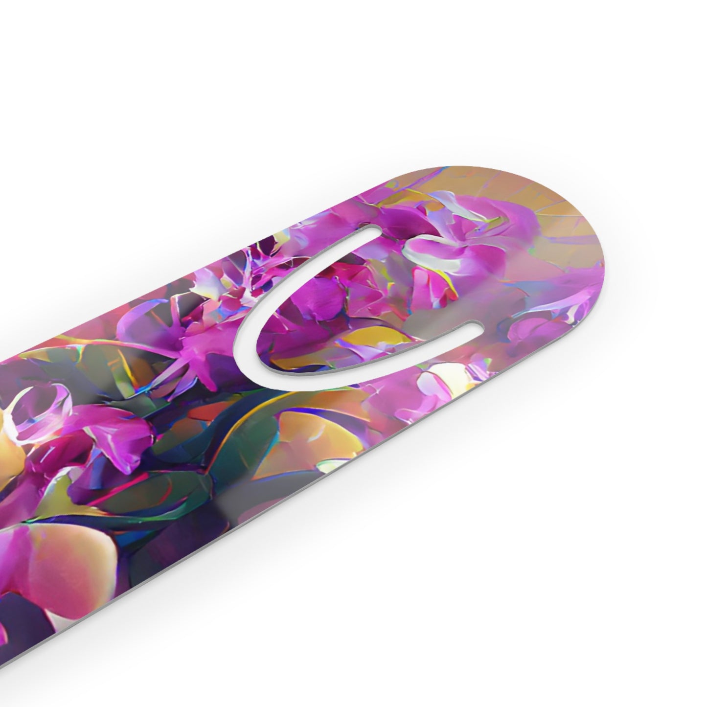 Bookmark - Aluminum, Tropical Fuchsia Orchids