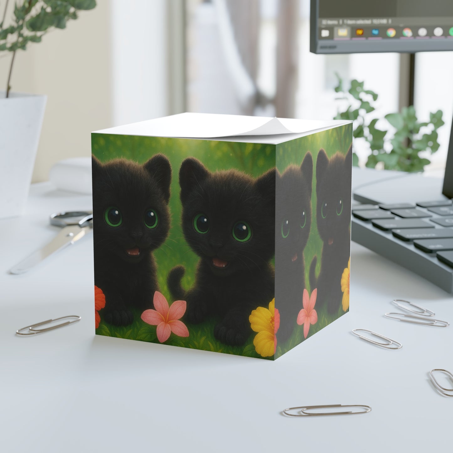 Note Cube - Baby Black Panthers